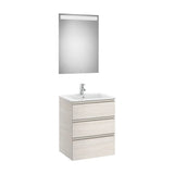 Conjunto de Baño with Basin Central de 60 cm Colección The Gap Fresno Roca