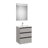 Conjunto de Baño with Basin Central Gris Mate de 60 cm Colección The Gap Roca