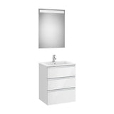 Conjunto para Casa de Banho Com Lavatório Central Cor Branco Brilhante de 60 cm Colección The Gap Roca