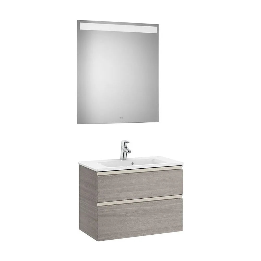 Conjunto de Baño Compacto con Lavabo Central de 70 cm Colección The Gap Roble Roca - Vista 1