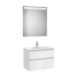 Conjunto de baño compacto de 70 cm con lavabo central color blanco brillo Pack The Gap Roca