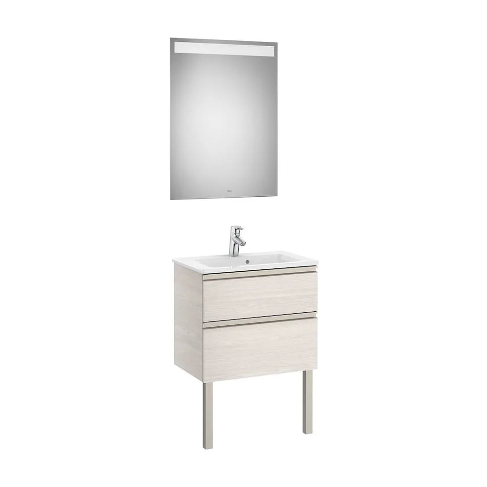 Conjunto de Baño Compacto con Lavabo Central de 60 cm Colección The Gap Fresno Roca - Vista 2