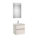 Conjunto de Baño Compacto con Lavabo Central de 50 cm Colección The Gap Fresno Roca
