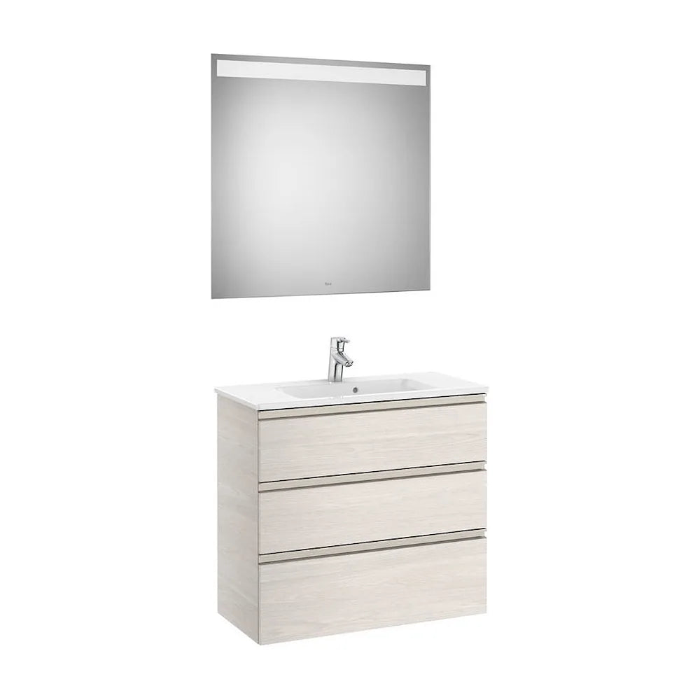 Conjunto de Baño Compacto con Lavabo Central de 80 cm Colección The Gap Fresno Roca - Vista 1