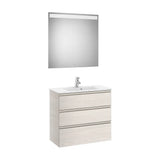 Ensemble de Salle de Bains Compact Avec Bac Central de Couleur Frêne de 80 cm Colección The Gap Roca
