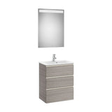 Conjunto de Baño Compacto con Lavabo Central de 60 cm Colección The Gap Roble Roca