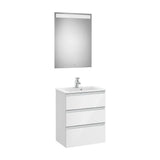 Conjunto de Casa de Banho Compacto Com Lavatório Central Cor Branco Brilhante de 60 cm Colección The Gap Roca