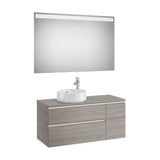 Móvel de Casa de Banho Com Lavatório E Espelho Led Acabamento Carvalho The Gap 110 cm Roca