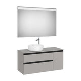Bathroom Vanity Unit with Basin con Espejo Led Gris Mate de 110 cm Colección The Gap Roca