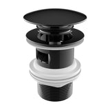 Desagüe universal click-clack de latón y cobre en acabado color negro titanio Aqua Roca