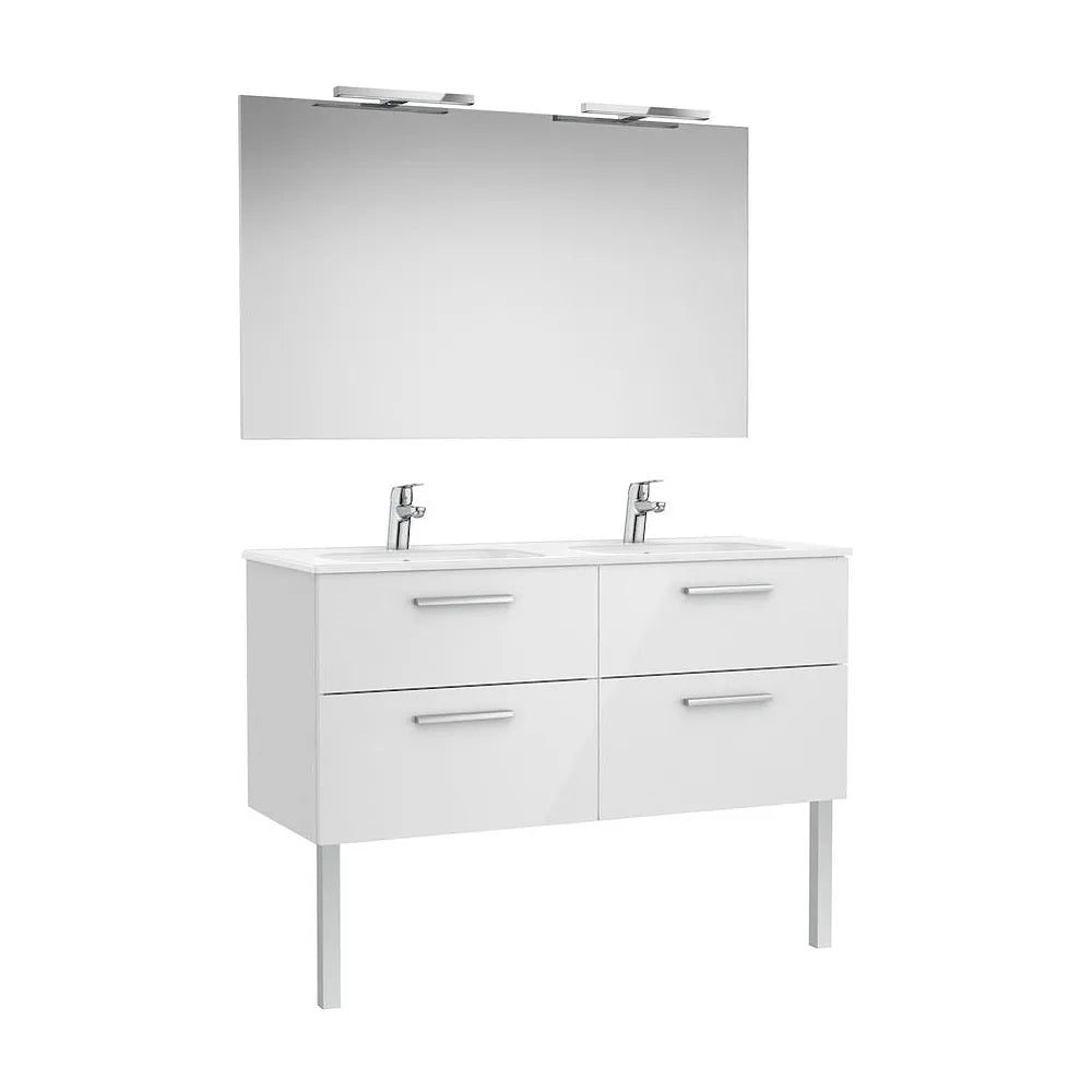 Conjunto de Baño Doble de 119 cm Colección Victoria Blanco Brillo Roca - Vista 2