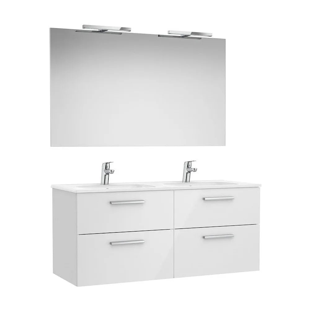 Conjunto de Baño Doble de 119 cm Colección Victoria Blanco Brillo Roca - Vista 1