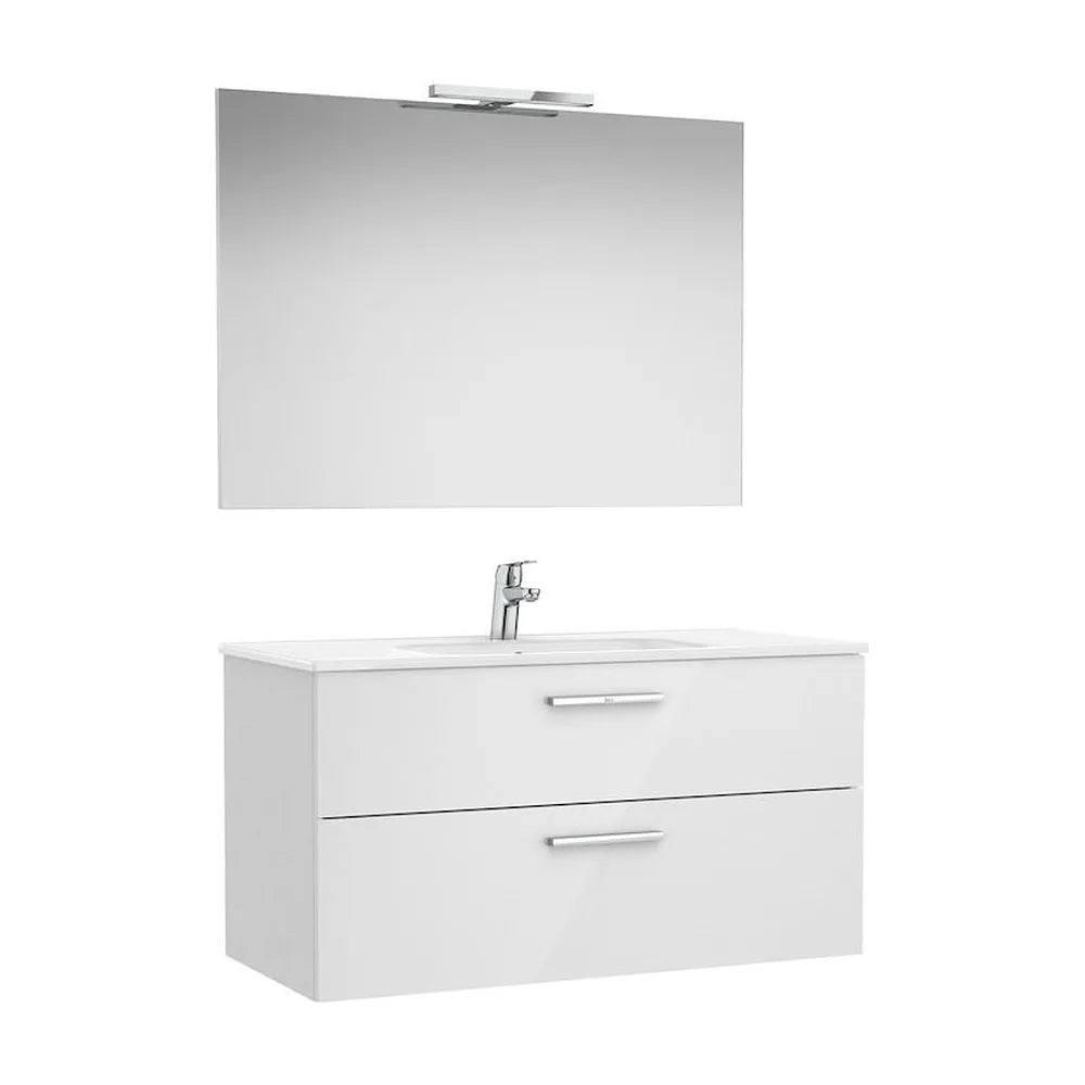 Conjunto de Baño de 100 cm Colección Victoria Blanco Brillo Roca - Vista 1