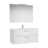 Conjunto de Baño de 100 cm Colección Victoria Blanco Brillo Roca