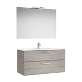 Conjunto de Baño Suspendido de 100 cm Colección Victoria Roble Roca