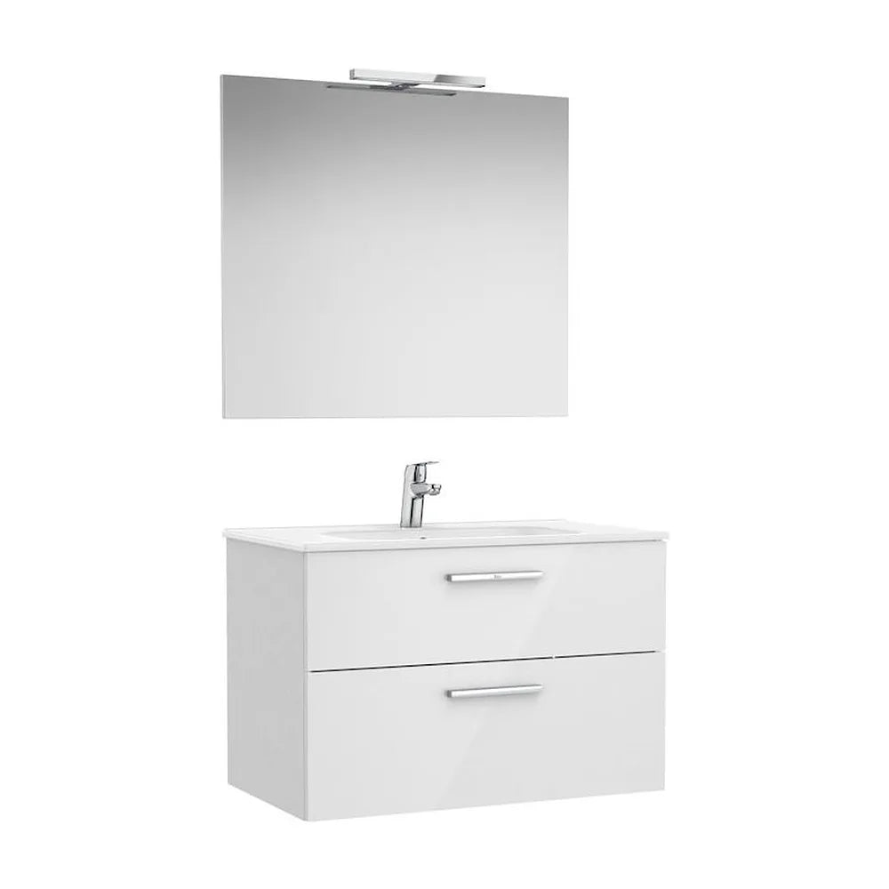 Conjunto de baño de 80 cm con un acabado en color blanco brillo Pack Victoria Roca - Vista 1