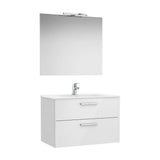 Conjunto de casa de banho de 80 cm cor branco brilhante Pack Victoria Roca