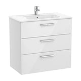 Mueble de baño de 80 cm de ancho en color blanco brillo Unik Family Victoria Roca