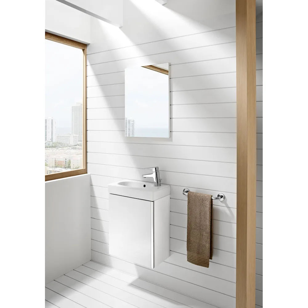 Mueble de baño con lavabo suspendido de 45 cm de ancho en color Blanco Brillo Unik Mini Roca - Vista 2