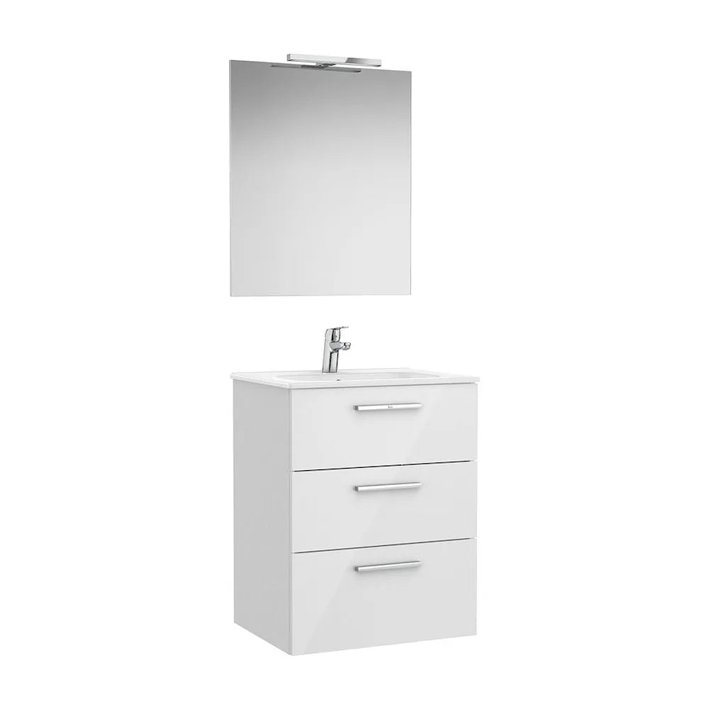 Conjunto de Baño Family de 60 cm Colección Victoria Blanco Brillo Roca - Vista 1