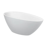 Baignoire Îlot Ovale en STONEX Roca Kauai 160x75 cm Perle et Blanc