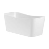 Bañera exenta rectangular de material Stonex color blanco 155x70x63 cm Maui Square Roca