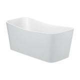 Bañera exenta rectangular de Stonex color perla-blanco de 155x70x63 cm Maui Square Roca