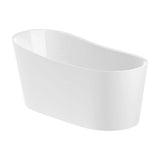 Banheira de Imersão Oval em STONEX Roca Maui Round 150x70 cm Branca