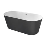 STONEX Oval Bathtub Roca Raina 159x79 cm Onyx and White