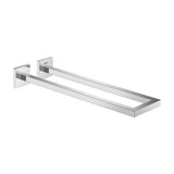 Double Towel Rail for Bathroom Metal Square Hotels Chrome Roca