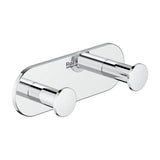 Percha de Metal para Pared con Diseño Doble en Round Hotels Cromo Roca