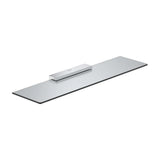 Glass and Metal Rectangular Shelf Round Hotels 40x12cm Roca