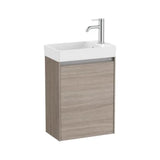 Mueble de baño con lavabo de 45 cm de ancho en color olmo oscuro Unik Ella Ona Roca