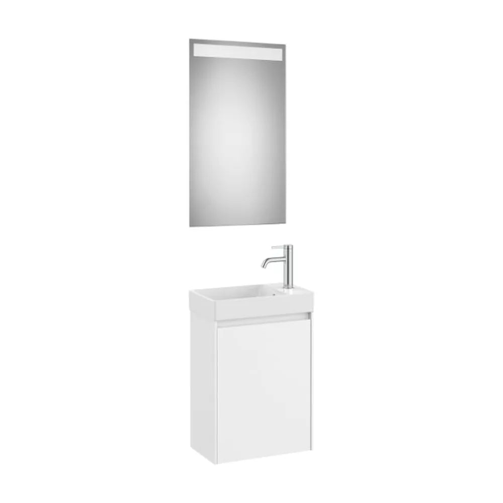 Conjunto de baño de 45 cm con un acabado en color blanco mate Unik Ella Ona Roca - Vista 1