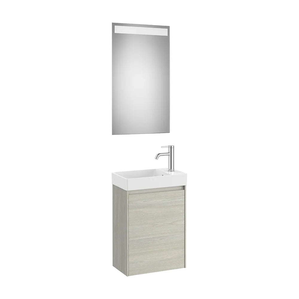 Conjunto de Espejo con Lavabo en Claro Ella Ona Unik 45 cm Roble Roca - Vista 1