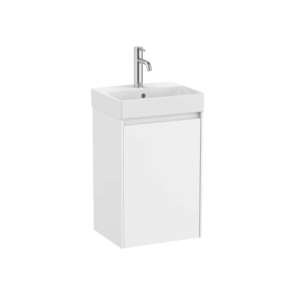 Mueble de baño con lavabo de 40 cm de ancho en color blanco mate Unik Ella Ona Roca - Vista 1