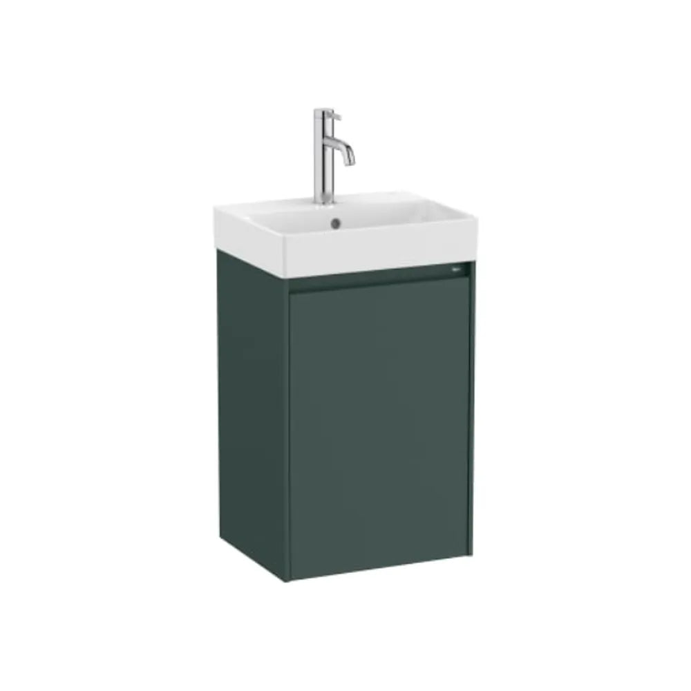 Mueble de baño con lavabo de 40 cm de ancho en color verde montaña Unik Ella Ona Roca - Vista 1