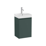 Mueble de baño con lavabo de 40 cm de ancho en color verde montaña Unik Ella Ona Roca