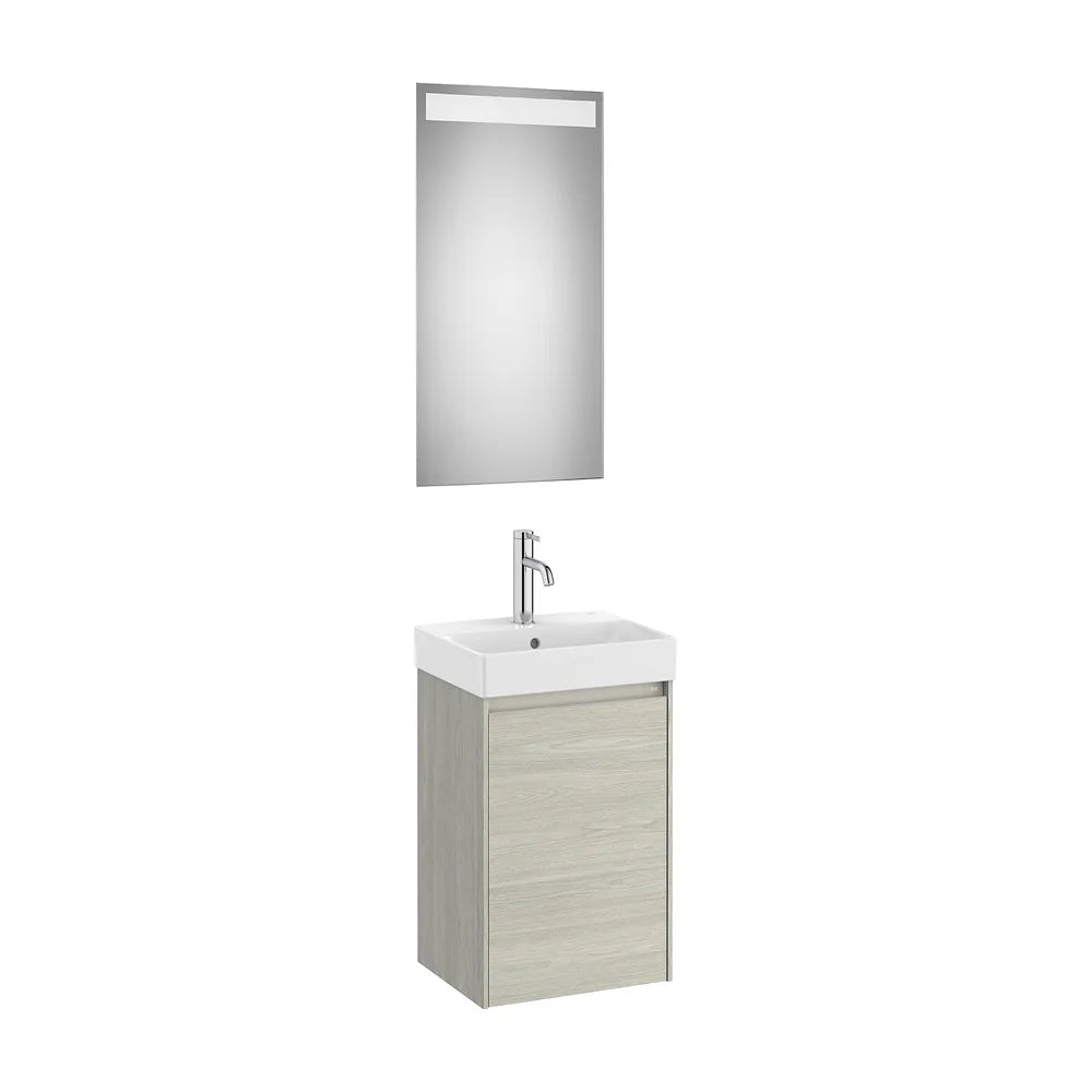 Conjunto de Baño con Espejo y Lavabo Claro Ella Ona de 40 cm Colección Unik Roble Roca - Vista 1