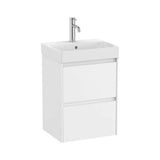 Móvel de Casa de Banho Com Lavatório E 2 Gavetas de Largura de Cor Branco Ella Ona Unik 45 cm Roca