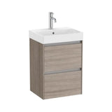 Bathroom Cabinet with Washbasin and 2 Drawers Dark Elm Ella Ona 45 cm Unik Collection Roca