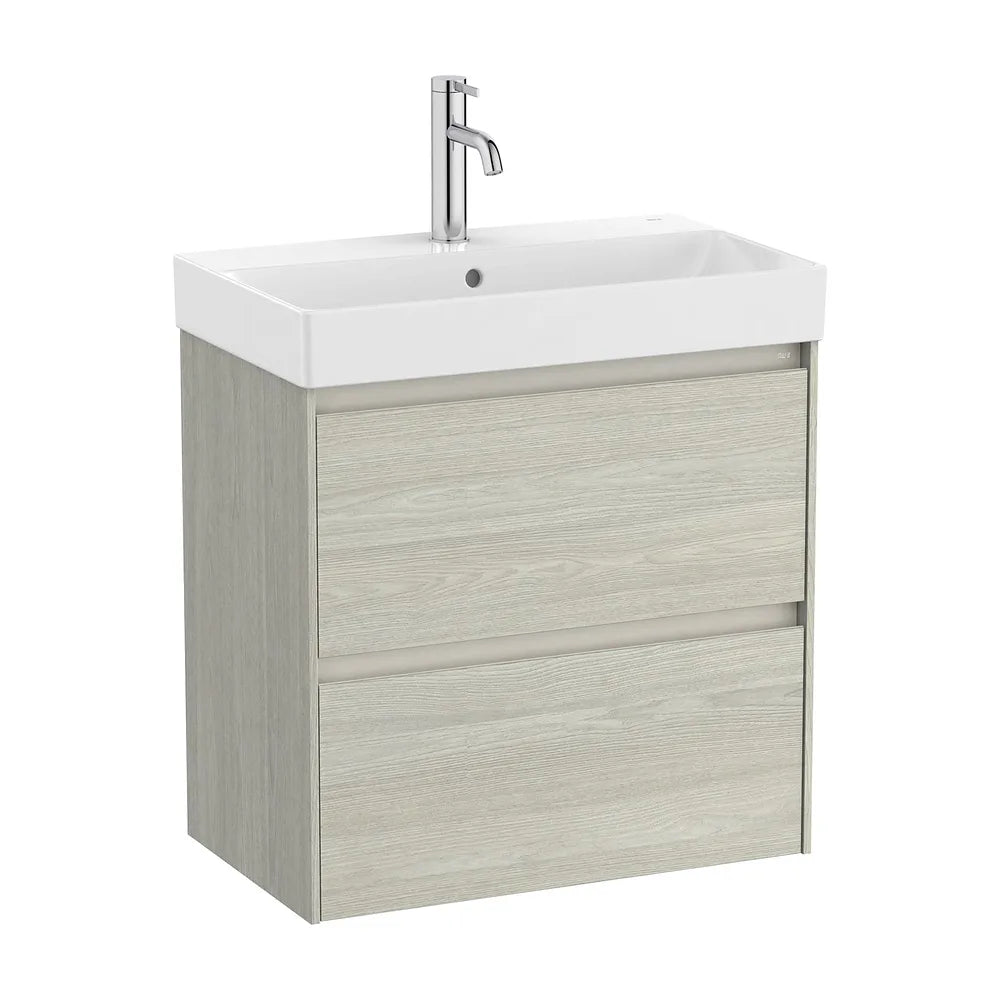 Mueble de Baño con Lavabo y 2 Cajones en Claro Ella Ona de 60 cm Colección Unik Roble Roca - Vista 1