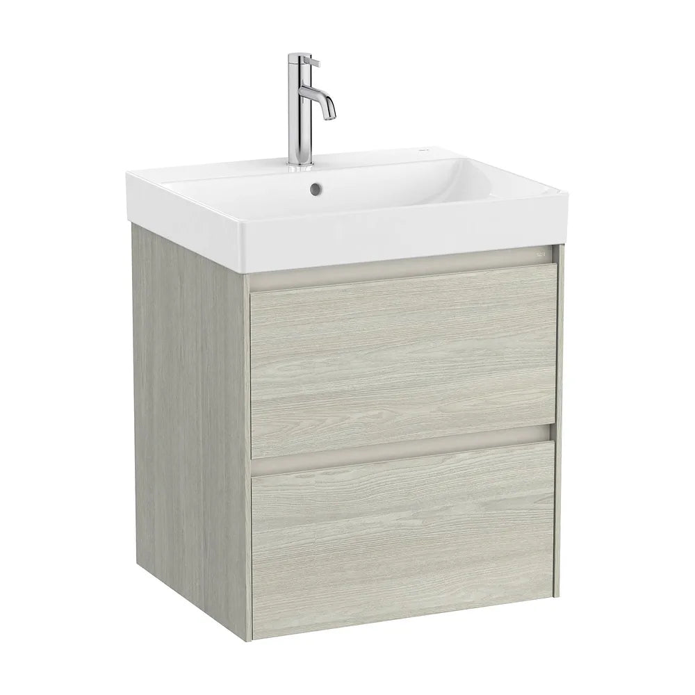 Mueble de Baño con Lavabo y 2 Cajones Claro Ella Ona de 55 cm Colección Unik Roble Roca - Vista 1