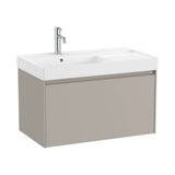 Mueble de Baño con Lavabo y 1 Cajón Arena Mate Ona de 80 cm Colección Unik Roca