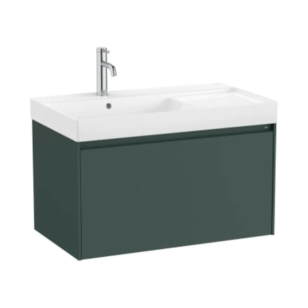 Mueble de Baño con Lavabo y 1 Cajón Verde Montaña Ona de 80 cm Colección Unik Roca - Vista 1