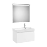 Conjunto de Baño a Derecha Ona de 80 cm Colección Unik White Mate Roca