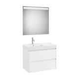 Conjunto de casa de banho à esquerda branco-mate 80 cm Unik Ona Roca