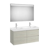 Conjunto de Baño con Doble Lavabo Claro de 120 cm Colección Ona Roble Roca