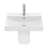 Lavabo de Porcelana con Semipedestal Ona 55 cm Blanco Roca