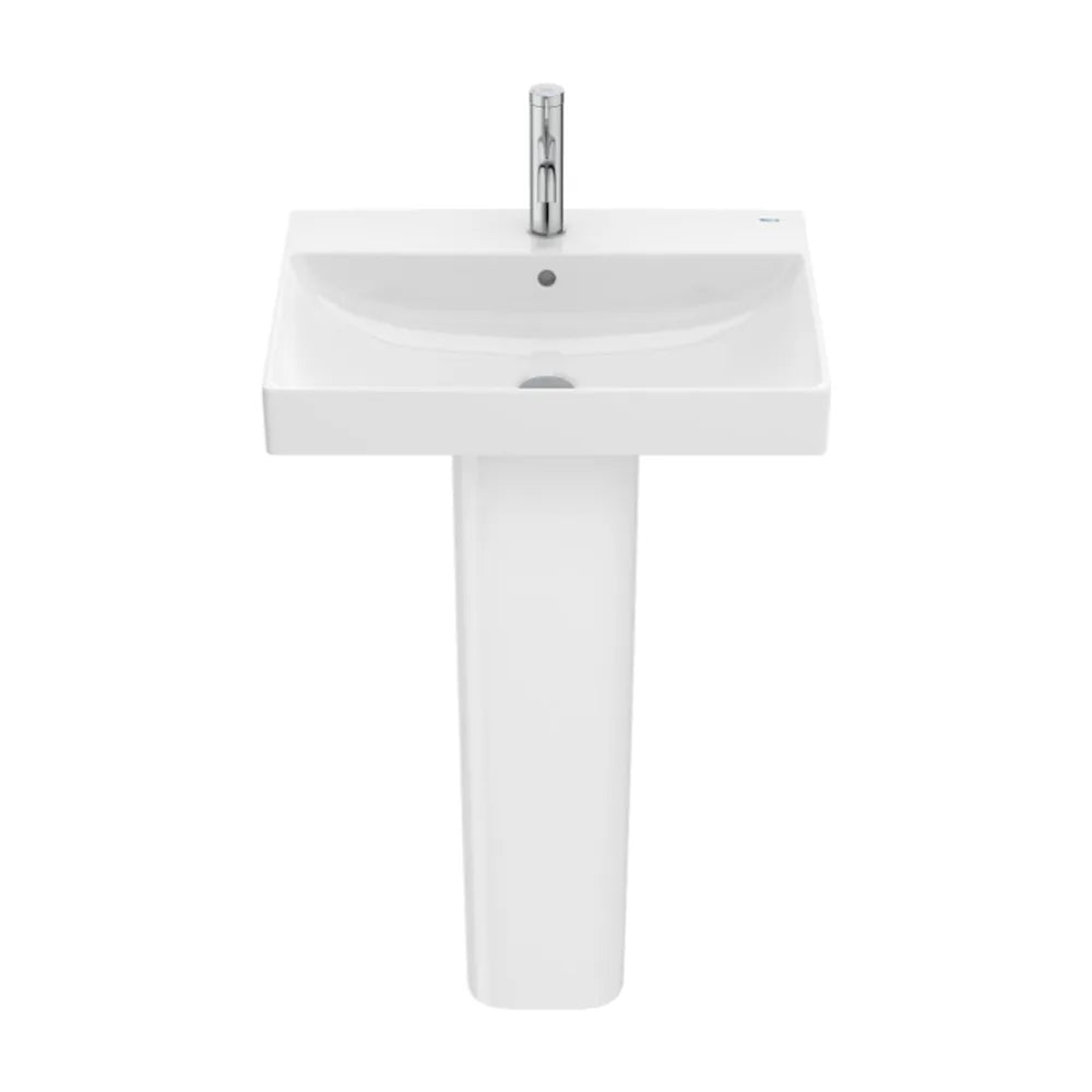 Lavabo de Porcelana con Pedestal Brillante Ona 60 cm Blanco Roca - Vista 1